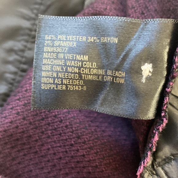 Nwot Wine Color Women’s Ankle Dress Slacks /WORTHINGTON Dress Ankle Slacks. - Picture 9 of 14